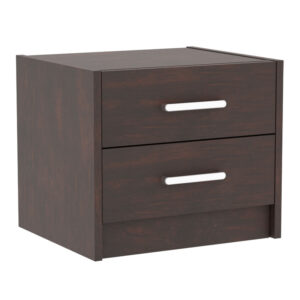 123 000184 Nightstand Olympus Argos The Classic with 2 drawers in walnut colour 47.5x40.5x40.5