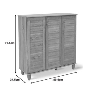 123 000196 3 Shoe cabinet SANTΟ Argos The Classic 16 pairs antique anthracite 89.5x34.5x91.5cm