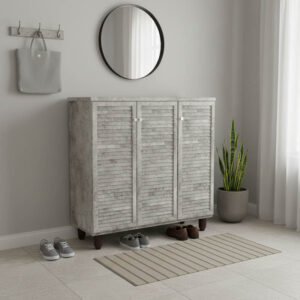 123 000196 Shoe cabinet SANTΟ Argos The Classic 16 pairs antique anthracite 89.5x34.5x91.5cm