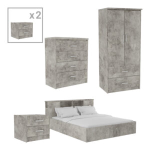 123 000222 Student bedroom furniture package OLYMPUS B Argos The Classic set of 5 pieces in antique anthracite shade
