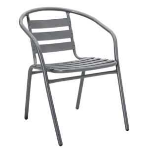 Chair Tade Argos The Classic metal in dark gray color 54x58x73cm