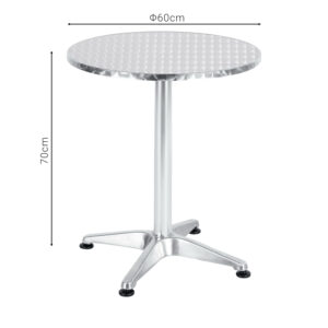 130 000063 3 Table Lazo Argos The Classic chrome aluminium D60x70cm