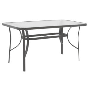 Table Ensure Argos The Classic anthracite metal-tempered glass 140x80x70cm