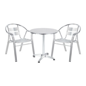 130 000074 Dinning set Zircu-Lazo Ι Argos The Classic set of 3 chrome aluminum D70x70cm