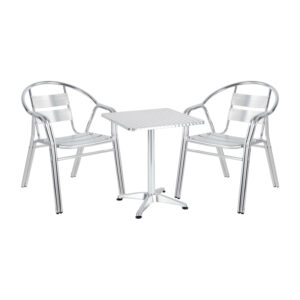 130 000075 Dinning set Zircu-Lazo II Argos The Classic set of 3 chrome aluminum D60x60x70cm