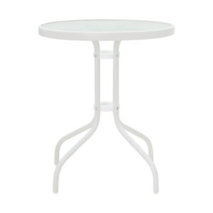 130 000083 2 Tade-Watson Argos The Classic dining table set of 3 white metal D60x70cm