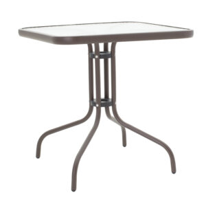130 000084 1 Obbi-Watson Argos The Classic dining table set of 5 brown metal-pe rattan 80x80x70cm