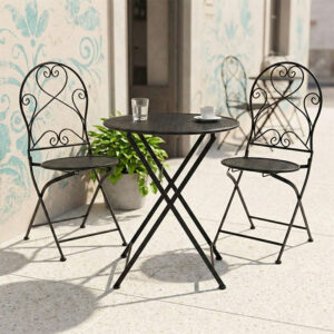 Dining set 3pcs Walen Argos The Classic black metal
