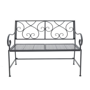 137 000009 1 Cazpo Argos The Classic metal bench in black shade 114x45x90cm