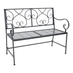 137 000009 Cazpo Argos The Classic metal bench in black shade 114x45x90cm