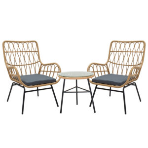 140 000049 Lounge set 3pcs Gaus Argos The Classic pe natural-metal black