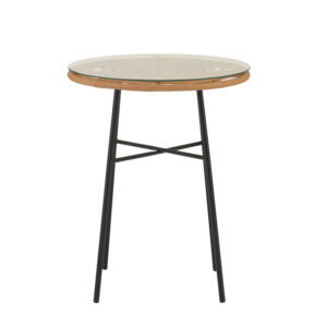 140 000056 1 Gaus Argos The Classic table metal black-pe natural-glass D60x74cm