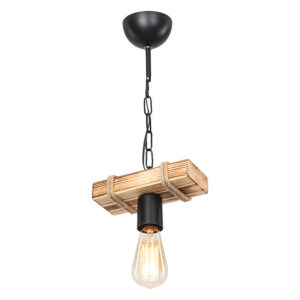 Ceiling light PWL-1027 Argos The Classic Ε27 metal black-natural 20x10x43cm