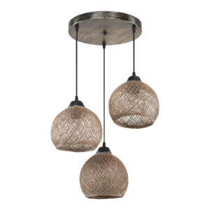 Ceiling light PWL-1121 Argos The Classic Ε27 brown D40x75cm