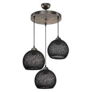 Ceiling light PWL-1121 Argos The Classic Ε27 black-bronze D40x80cm