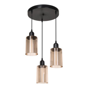 Ceiling light PWL-1195 Argos The Classic Ε27 black-amber D30x80cm