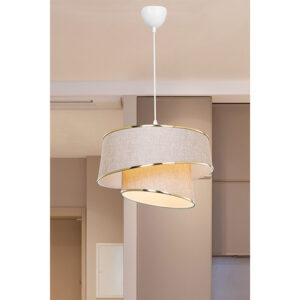 147 000146 1 Ceiling light PWL-1127 Argos The Classic Ε27 beige-golden-white D32.5x65cm
