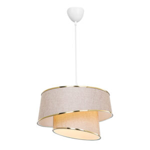 147 000146 2 Ceiling light PWL-1127 Argos The Classic Ε27 beige-golden-white D32.5x65cm