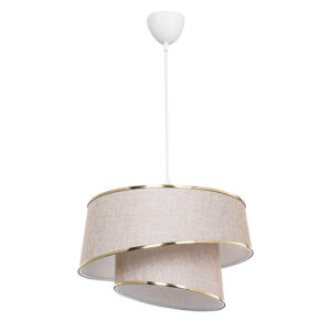 147 000146 Ceiling light PWL-1127 Argos The Classic Ε27 beige-golden-white D32.5x65cm