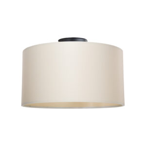 Garry Argos The Classic single light ceiling light fabric in cream shade D38x21cm