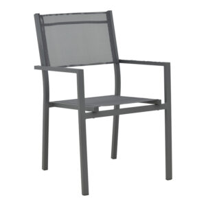 Stackable armchair Moly Argos The Classic anthracite aluminum-textilene 61x56.5x87.5cm