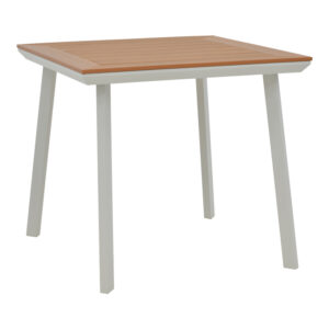 Synergy table Argos The Classic aluminum white-plywood natural 80x80x74cm