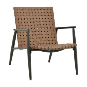 Eamon Argos The Classic armchair black aluminum and pe rattan in brown shade 72.5x73.5x77cm