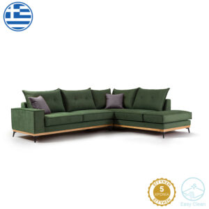 Corner sofa Luxury II Argos The Classic left corner cypress-carbon fabric 290x235x95cm