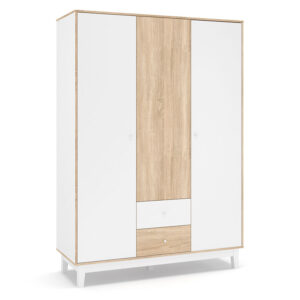 Wardrobe Awell Argos The Classic 3 doors color sonoma-white 153.5x54.5x216cm