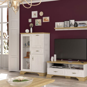 173 000031 1 Showcase Jaden Argos The Classic golden oak-white antique 93.5x39x133cm