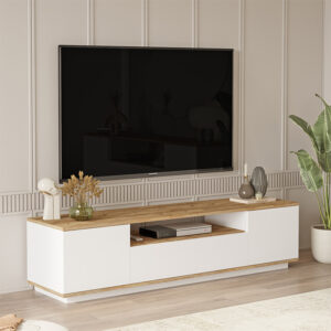 176 000057 2 TV cabinet Soren Argos The Classic sonoma-whie 180x.44.5x44.6cm