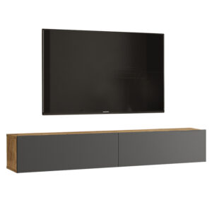 Dello Argos The Classic wall TV unit anthracite-sonoma color 180x31.6x29.6cm