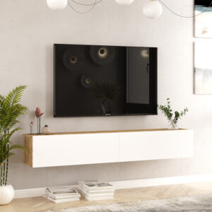 Dello Argos The Classic wall TV unit white-oak color 180x31.6x29.6cm