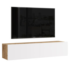 Serit Argos The Classic wall TV unit in color white-sonoma 140x31.6x29.6cm