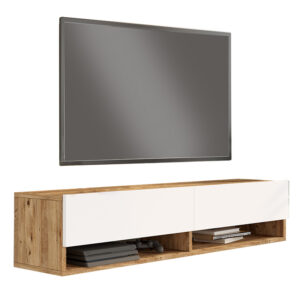 176 000065 Roscoe Argos The Classic wall TV unit in color white-sonoma 140x31.6x29.6cm
