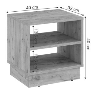 184 000100 3 Nightstand Mason Argos The Classic melamine in oak color 40x32x40cm