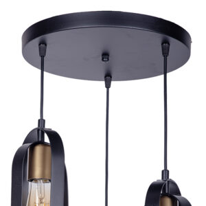 193 000078 2 Tahmno Argos The Classic three-light ceiling lamp black 30x3x31cm