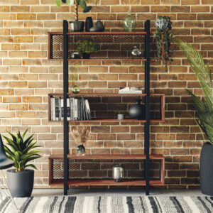 197 000059 1 Bookcase Fifer Argos The Classic walnut-black 120x27x185cm