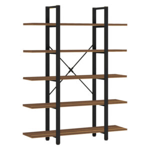 197 000228 1 Bookcase Esthon Argos The Classic walnut-black metal 120x32x184cm