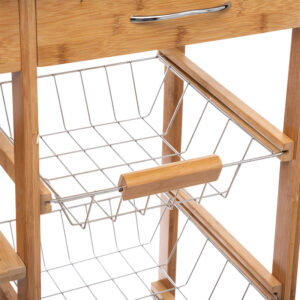 199 000130 2 7-Tier trolley Esla Argos The Classic bamboo natural-white 73,5x37x86cm
