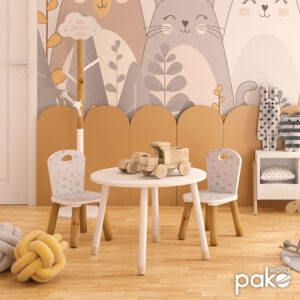 199 000260 1 Children's table Playful Argos The Classic white-natural D60x43,5cm