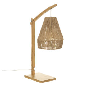 199 000575 Table lamp Sean Argos The Classic E27 40W bamboo in beige shade 32.5x18x56cm