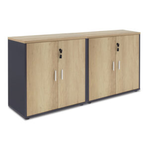 Wardrobes Lotus Argos The Classic with 4 doors in oak-dark grey color 160x40,5x80cm