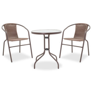 Dining set 3pcs Watson-Obbi Argos The Classic metal-pe brown