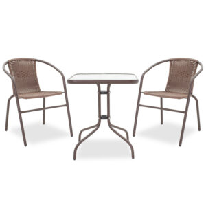 Obbi-Watson dining set 3pcs Argos The Classic metal-pe brown