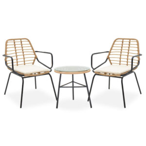 200 000359 Lounge set 3pcs Gaus-Naoki Argos The Classic metal-black-pe natural