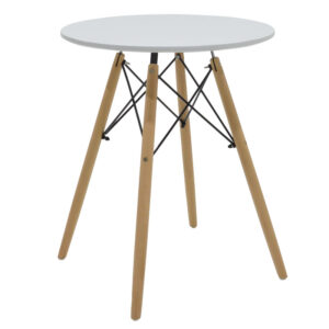 200 000700 1 Julita dining table set of 3 Argos The Classic MDF and beech wood in white-natural shade D60x73cm
