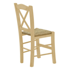 200 000738 1 Coffee shop chair with mat Crossed Argos The Classic unpainted wood 42x40x89cm