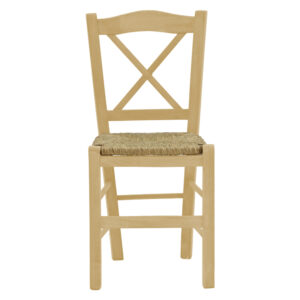 200 000738 3 Coffee shop chair with mat Crossed Argos The Classic unpainted wood 42x40x89cm