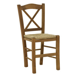 200 000739 Coffee shop chair with mat Crossed Argos The Classic walnut wood 42x40x89cm